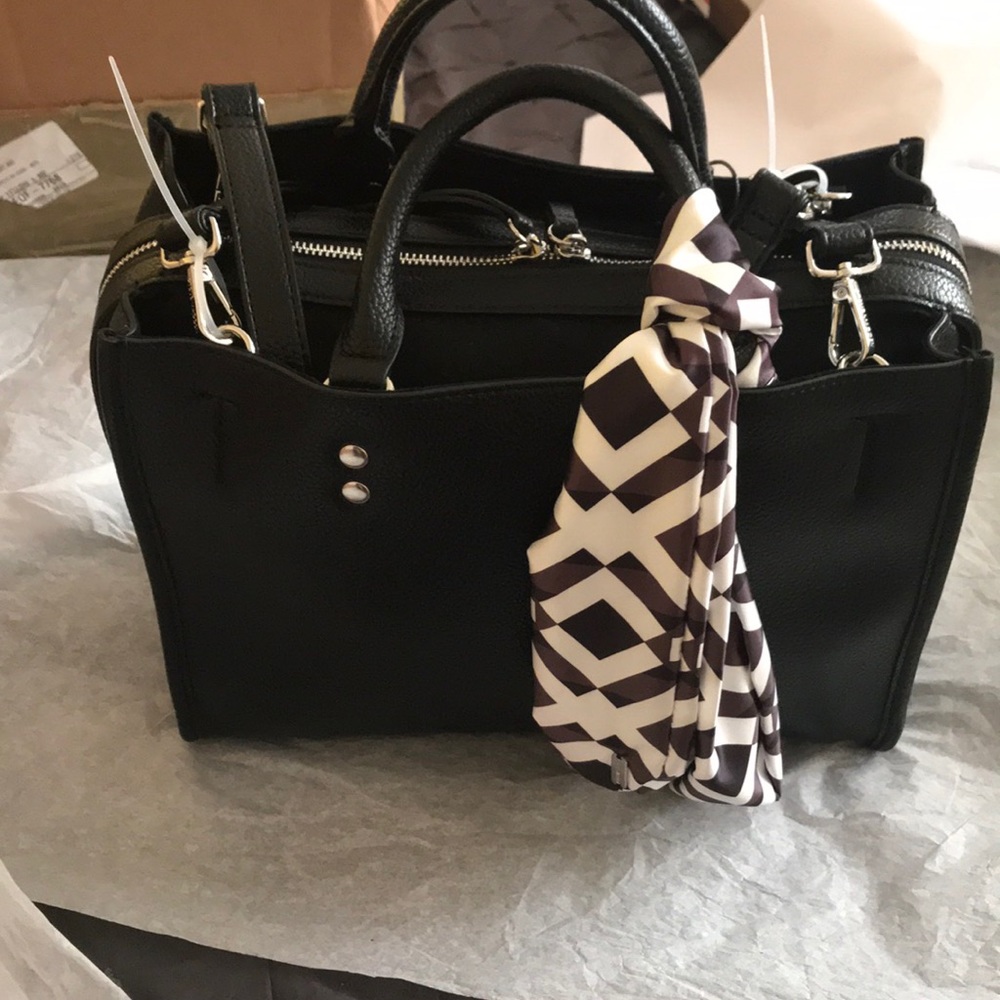 Steve Madden Satchel with Scarf Detail - Picture 3 of 7
